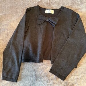 Girls glitter cardigan with bow